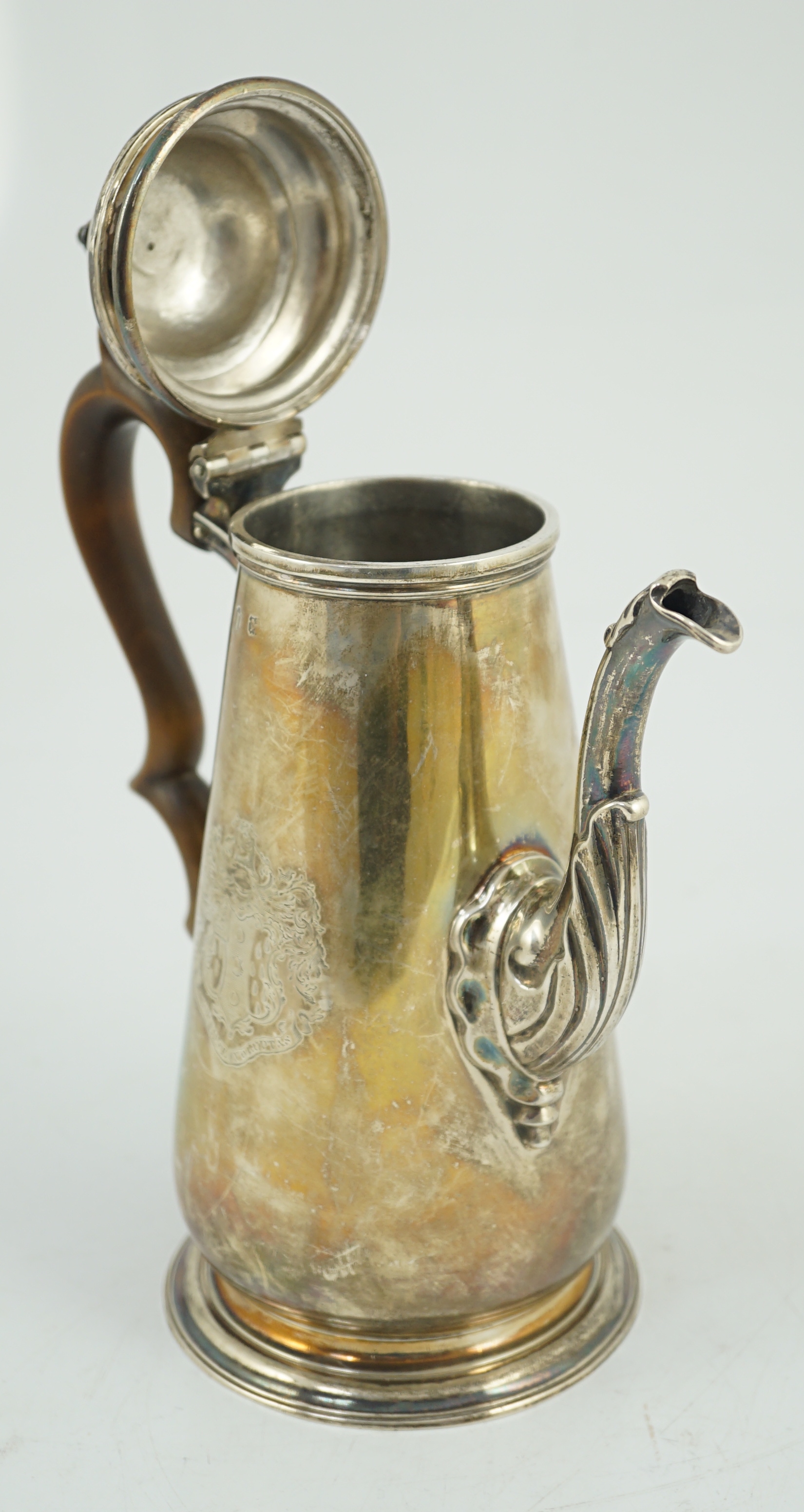 A George II silver coffee pot, by Thomas Whipham